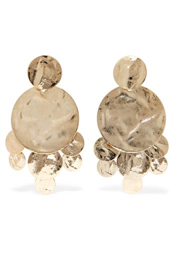 Hand made earrings from gold and brass VODRICH